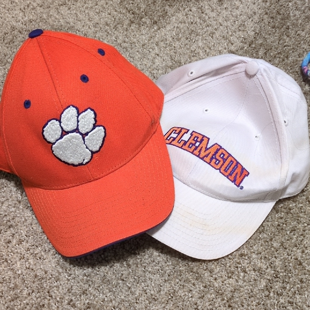 Clemson Orange and White Caps